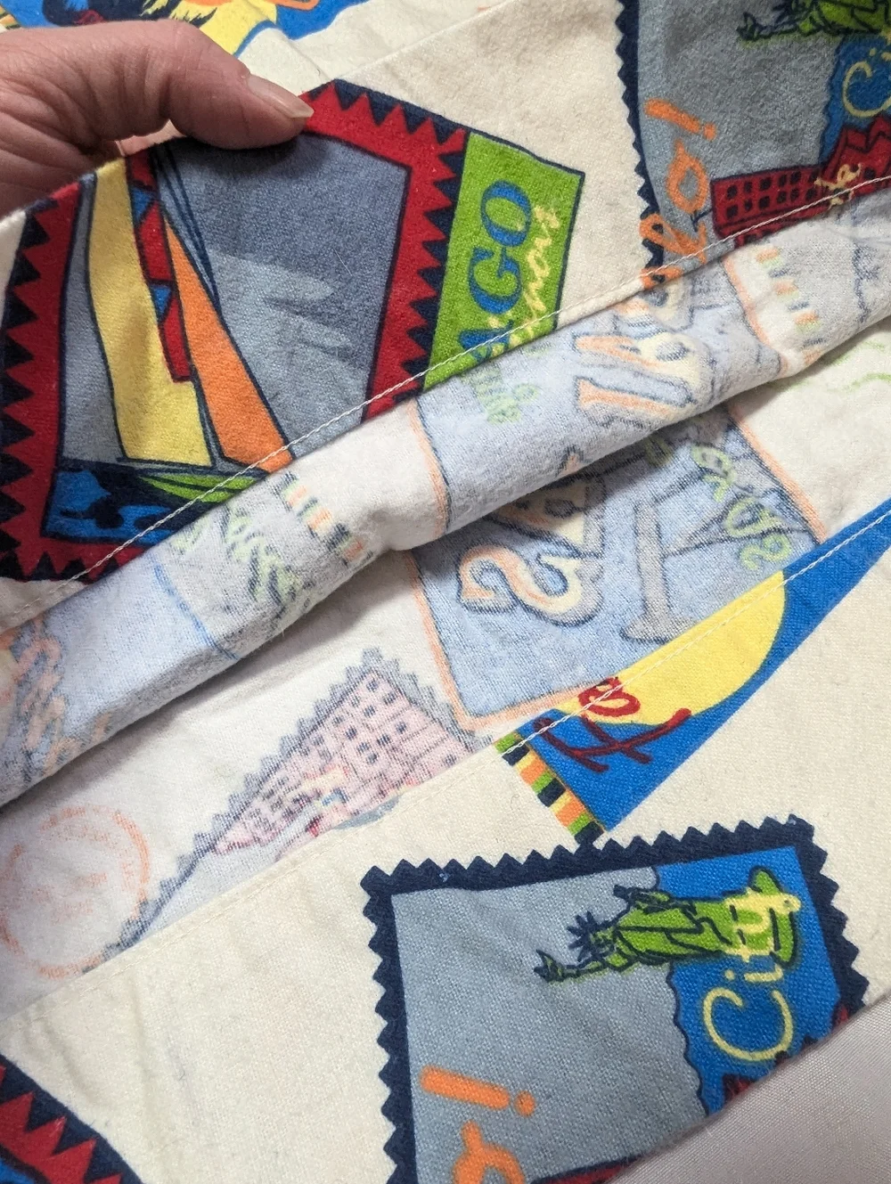 Set Of 2 Flannel Postcard Travel Printed Standard Pillow Cases 28